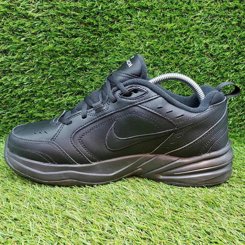 Nike Air Monarch IV SIZE 8 Men's Workout‎ Cross Training Shoes Black